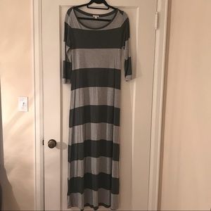 Gap t-shirt dress dark/light heathered stripes